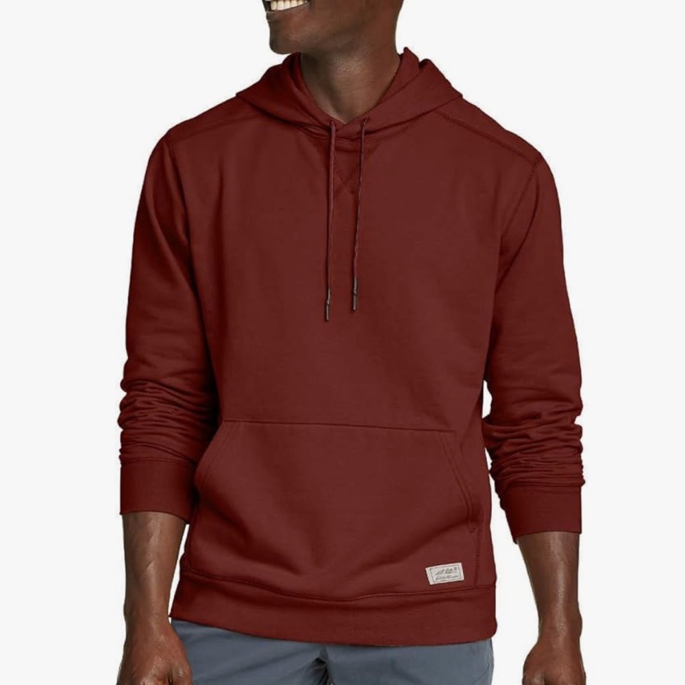Eddie Bauer Everyday Hoodie Maroon Hooded Sweatshirt Men’s Large